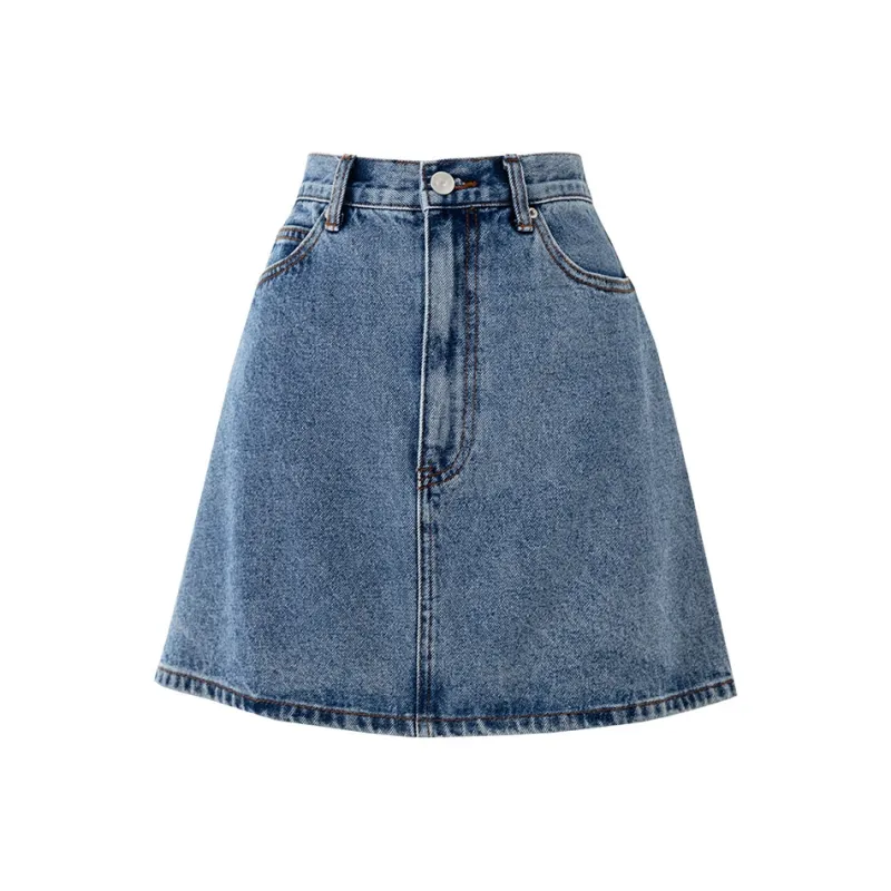 SOON FLOWER Denim Short Skirts Women's-0