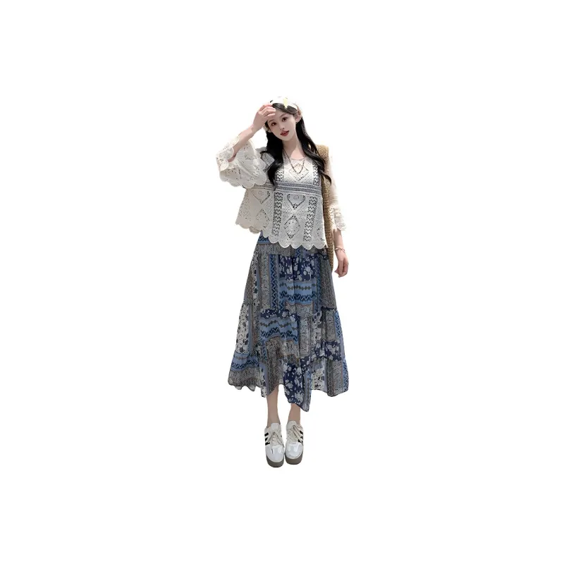 XIANSINIAO Two Piece Skirt Sets Women's-4