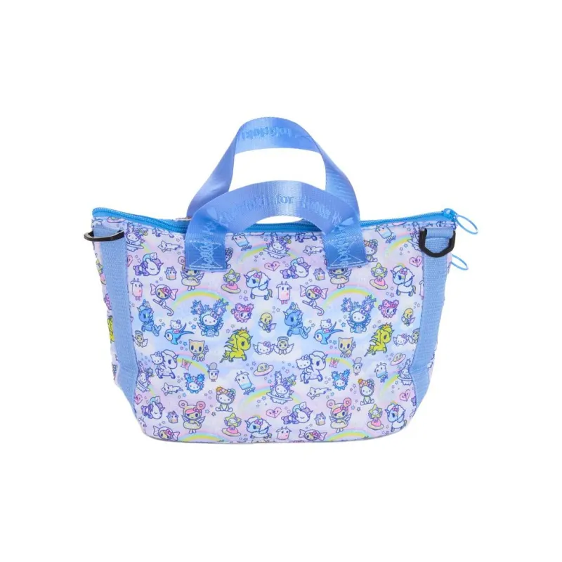 Sanrio Tokidoki, The Playful And Charming Character, Collaboration Polyester One Shoulder Handbag Women's Blue-3
