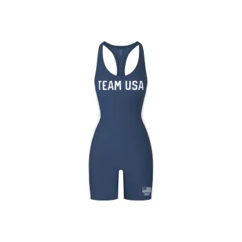 Skims USA Olympic Team Co-branded One-Piece Swimsuits Women's NAVY/Marine Blue