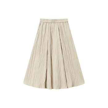 EICHITOO Casual Long Skirts Women's Beige Gold