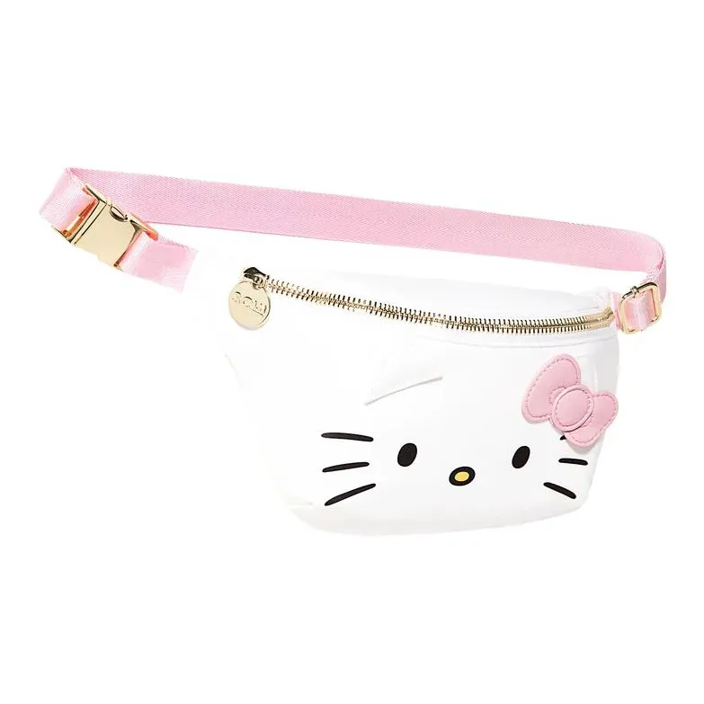 Sanrio Stoney Clover Lane Collaboration Hello Kitty Nylon Fanny Pack Women's White-1