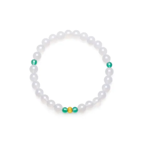 Cuiya Golden Building Natural Chalcedony Bracelets Women's