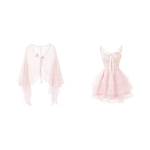 Blovelan Skirt Set Women's Peach Sand Drifting