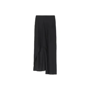 Yohji Yamamoto Slit Detailed Gathered Skirt