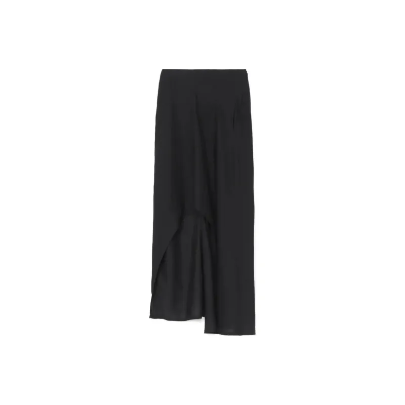 Yohji Yamamoto Slit-Detailed Gathered Skirt-0