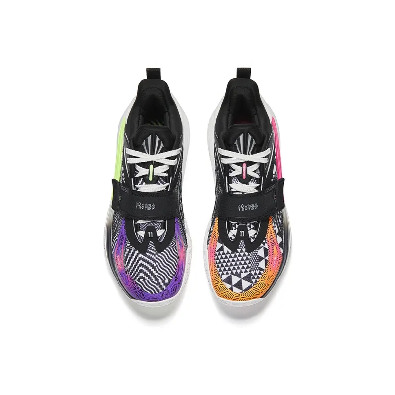 Anta KAI 1 Shock Absorbers With Slip Resistant Features Low Top Basketball Shoes Men's Mismatched Black White-3