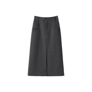 Fstudio Casual Long Skirts Women's Dark Gray
