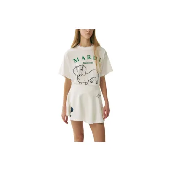MARDI MERCREDI SS25 FLARE MINI SKIRT ORIGINALIS 25_WHITE Casual Short Skirts Korean Style Women's White