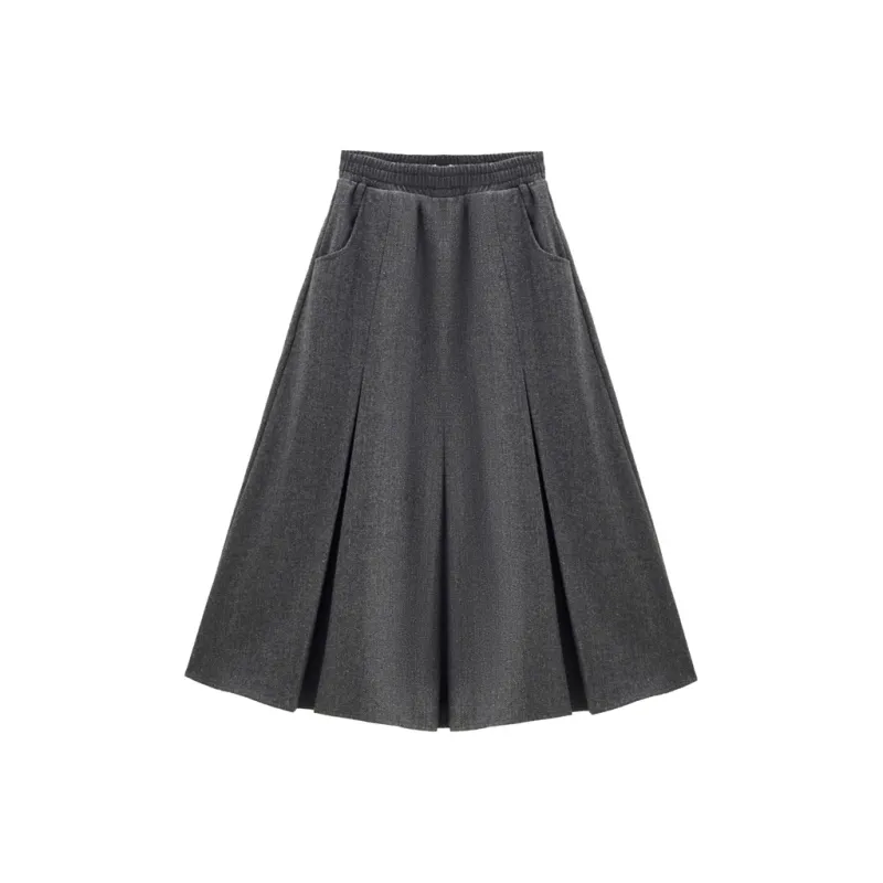 UNIQLO Casual Long Skirts Women's Heather Gray-0