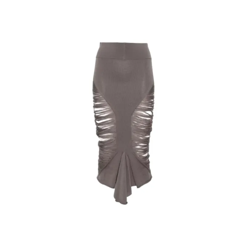RICK OWENS/RO Casual Long Skirt Women's Gray-0
