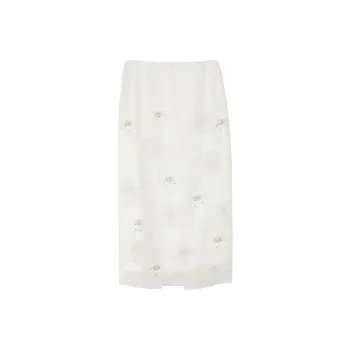 NancyCavally Casual Long Skirts Women's White