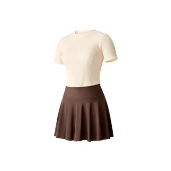 Anta Two Piece Swimsuit Women's Ecru/Coffee