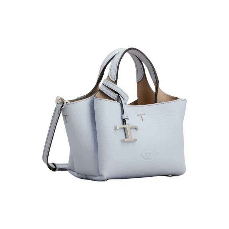 TOD'S Calfskin One Shoulder Handbag Mini Women's Sky Blue-1