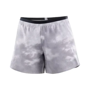 SALOMON CROSS 5' PRINT Sports Shorts Women's White/Gray Purple/Frost Gray