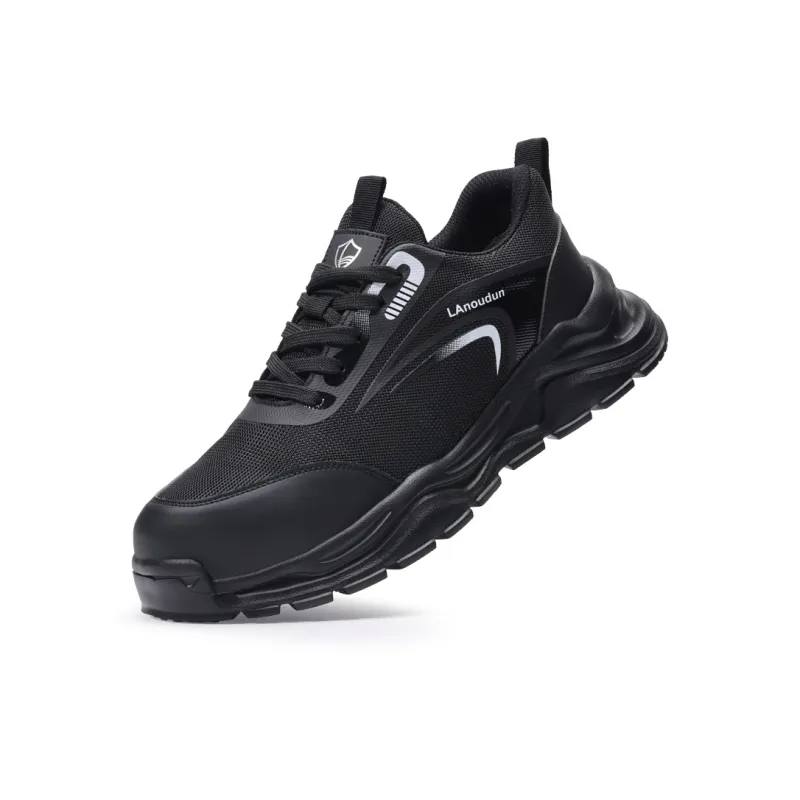 Blue Gull Shield Abrasion Resistant Impact Resistant Lightweight Low Top Outdoor Shoes Men's Black-2