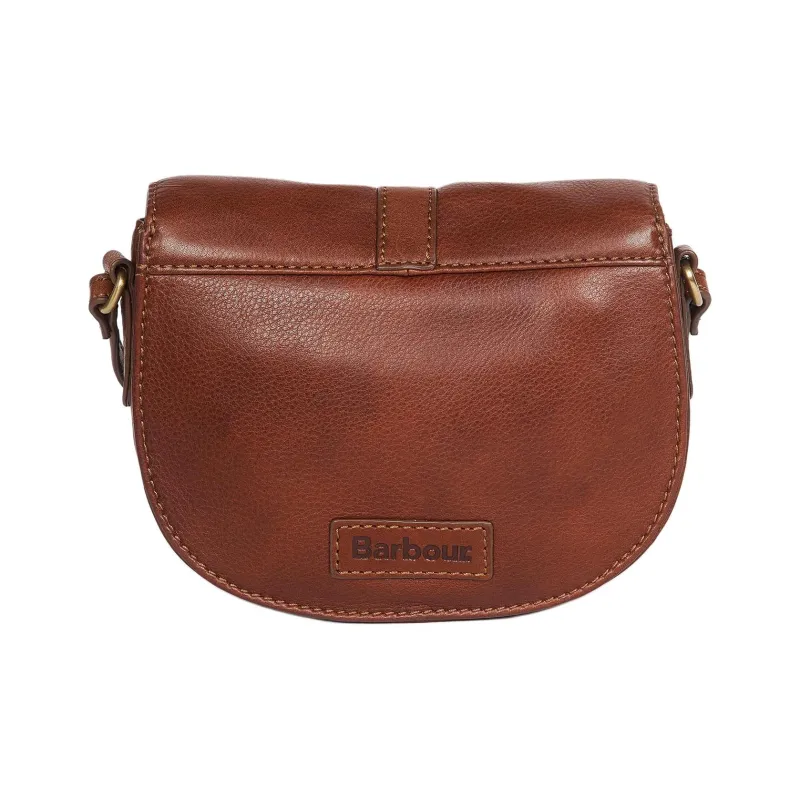 BARBOUR Leather Saddle Bag, Shoulder Bag, Crossbody Bag Women's Brown-1