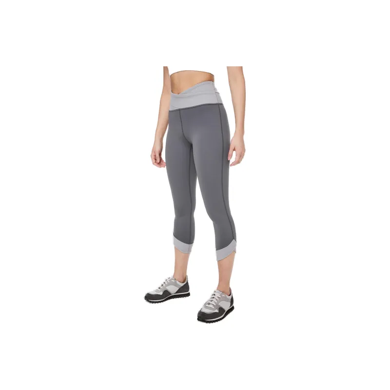 Lululemon Banded In Flow Athletic Trousers Women's Medium Gray/Silver Screen Gray-0