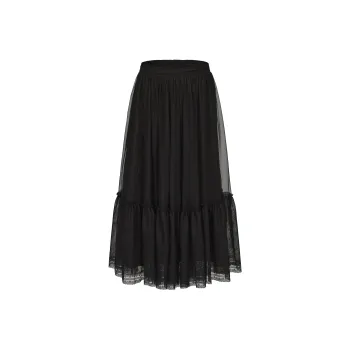 CHIWAWAMEME Casual Long Skirts Women's Black Swan
