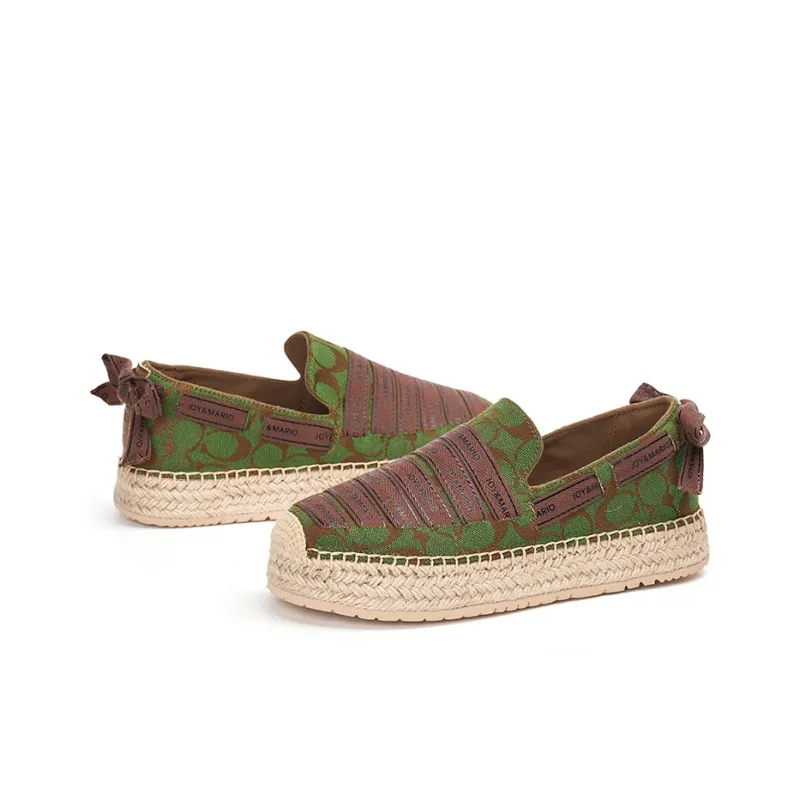 Joy&Mario Espadrilles Women's Black, Apricot, Green-10