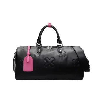 HCXK PU Travel Bag Unisex Black/Gray/Brown