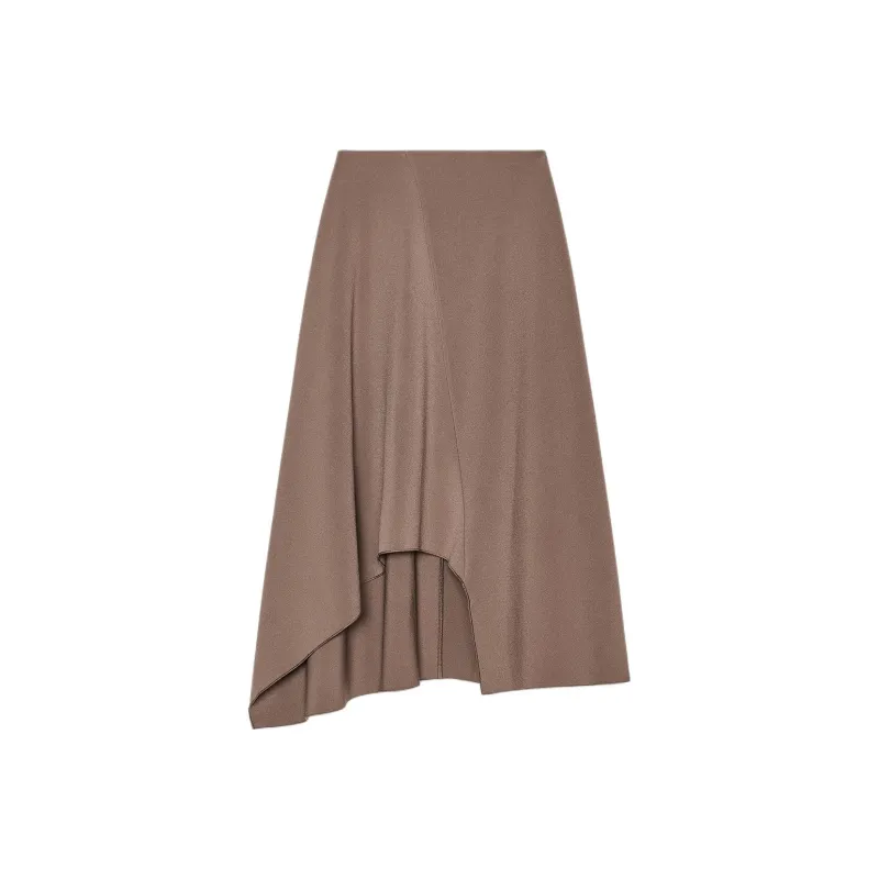 ZARA Casual Long Skirt Women's Brown/Dark Taupe-0