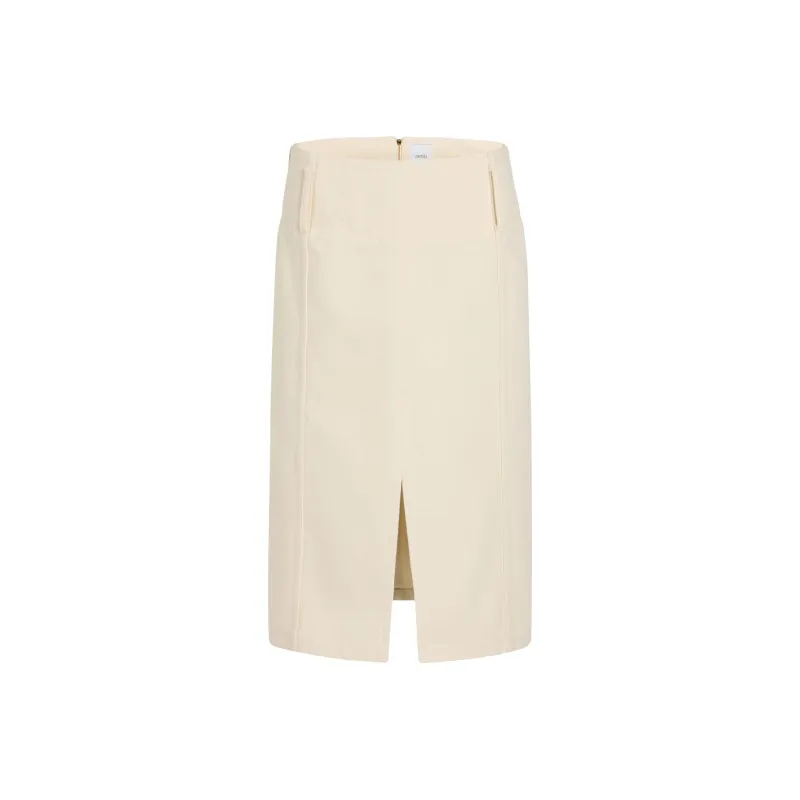 Patou Belted Denim Midi Skirt-0