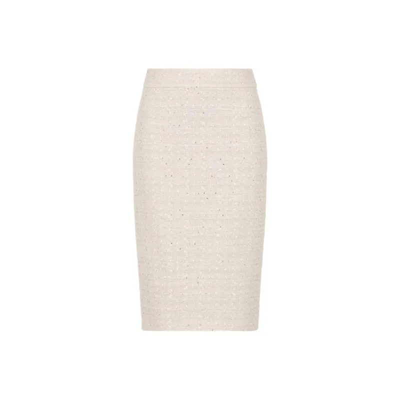 EMPORIO ARMANI Tweed Midi Skirt-0