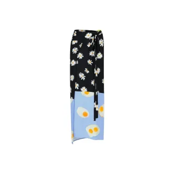 MOSCHINO Long Twill Patchwork Skirt