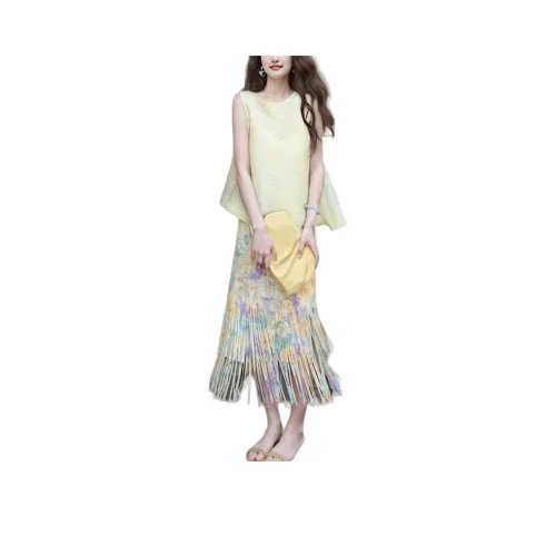 Wbwq Two Piece Skirt Sets Women's