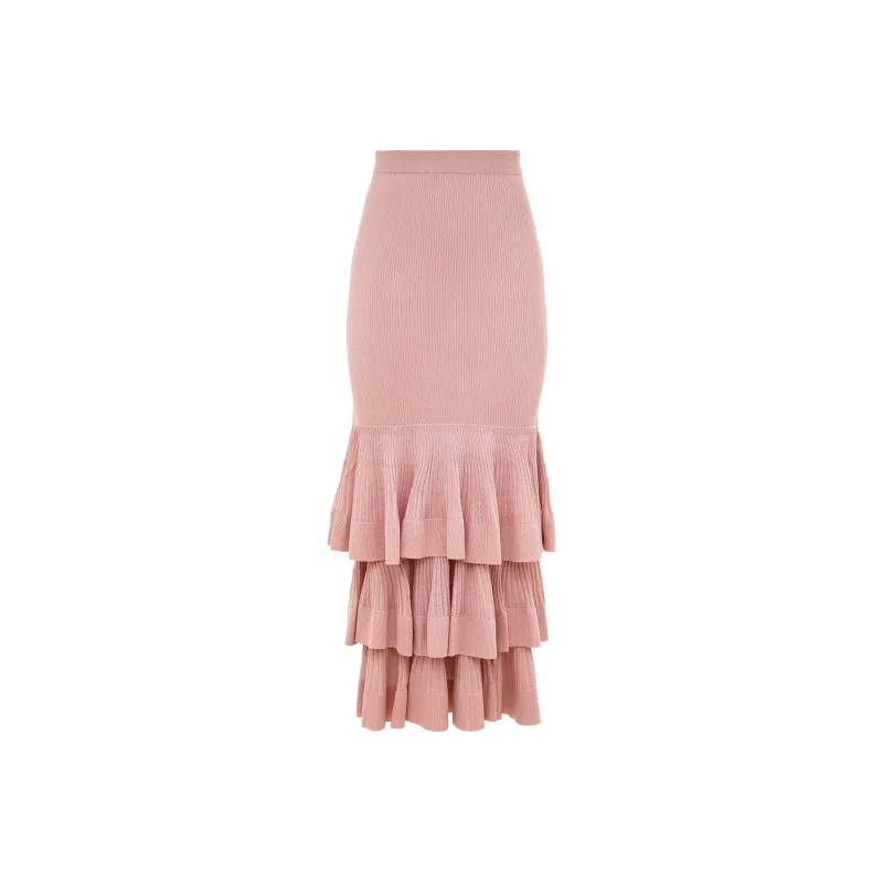 Zimmermann FW24 Casual Long Skirts Women's Pink-0