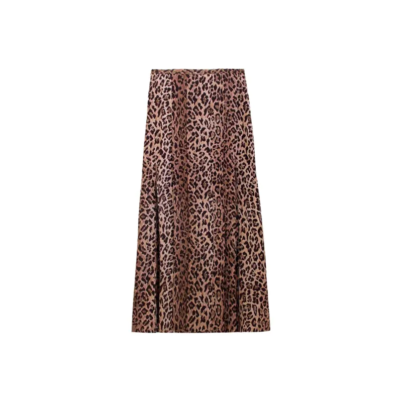 Rixo Leopard print Pleated Midi Skirt-0