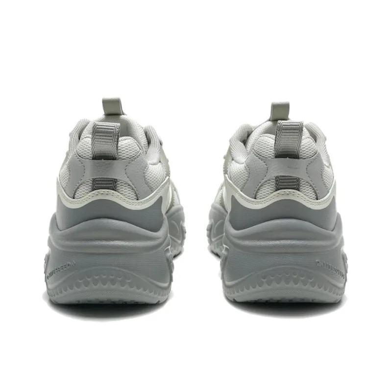 QIAODAN Anti Slip Wear Resistant Low Top Casual Shoes Women's White Gray-4
