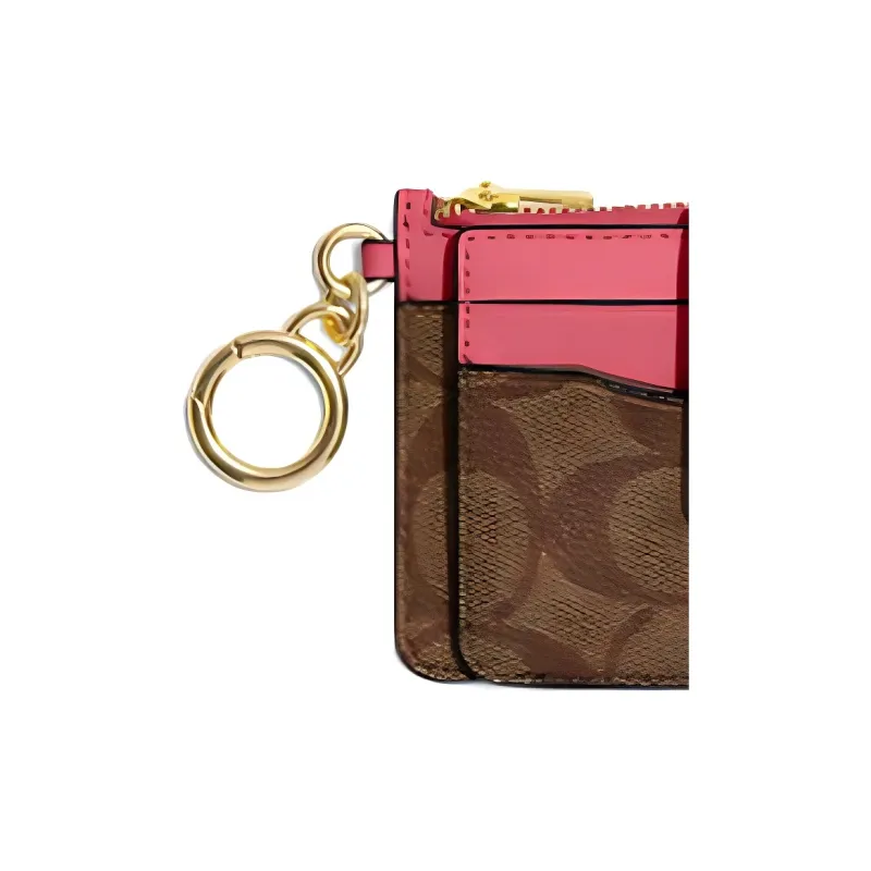 COACH Card Case Coin Purses Card Holders Mini Women's Brown & Watermelon-2