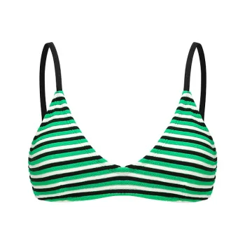 YUKARI SWIM Bikini Women's Black Green White Stripes