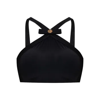 VERSACE Medusa Plaque Swimsuit Top