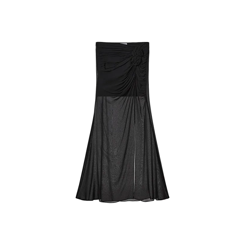 Miss Sixty Casual Long Skirt Women's Black-0