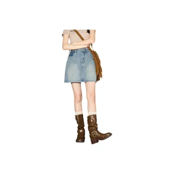 Tonlion Denim Short Skirts Women's Medium Blue