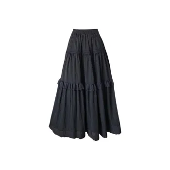 HTHK Casual Long Skirt Women's Black