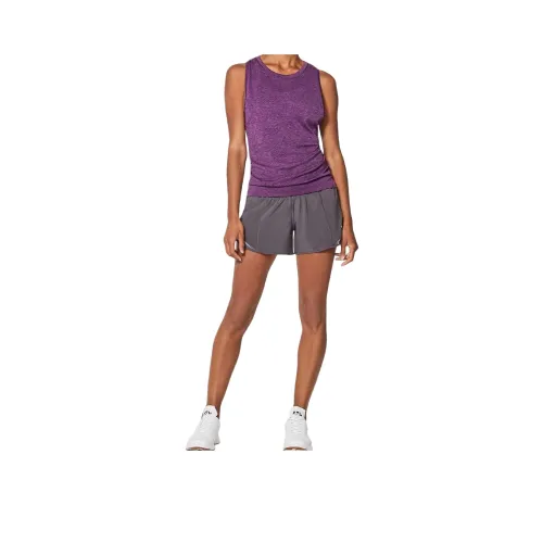 Lululemon Breeze By Muscle Dope Dye Sport Vests Women's Purple Black