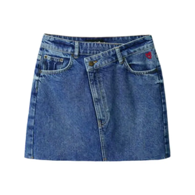 Desigual Denim Short Skirts Women's Blue-0
