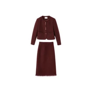 XIANGYING Skirt Set Women's Ancora Red