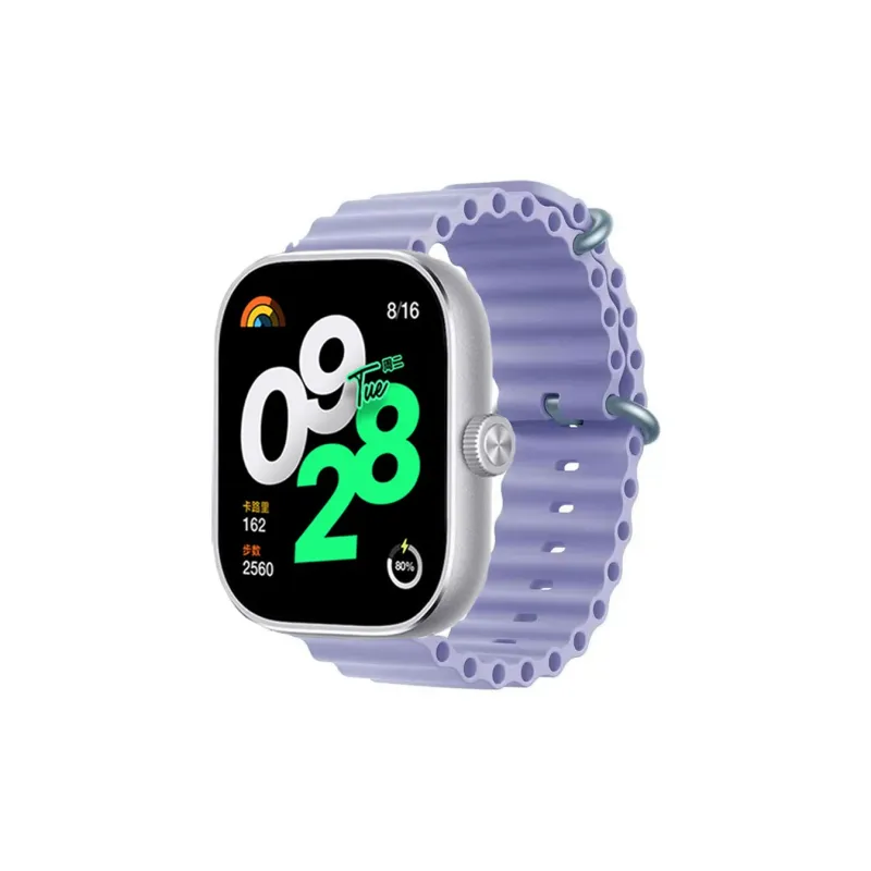 MUZHITIANKONG Xiaomi Red Beige Compatibility Watch Band Silicone Material-6