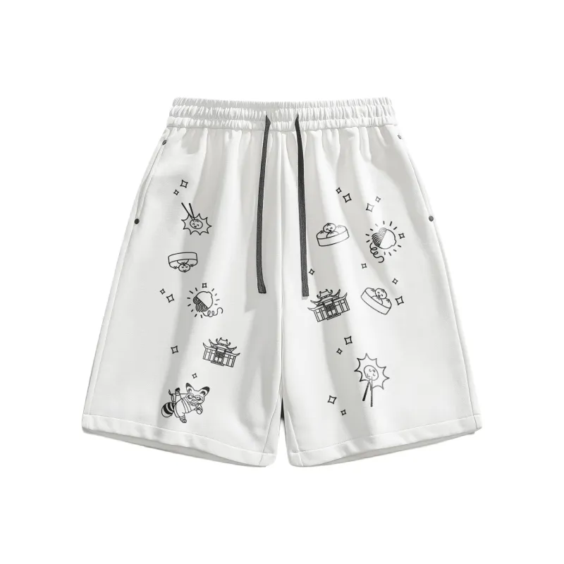 Kung Fu Panda Casual Shorts Unisex-0