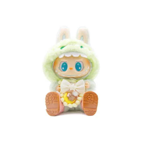 [Modified Doll] POP MART Labubu THE MONSTERS Sitting Party Collection Confused, Green Oo, Cute Hang Tag Box 15cm