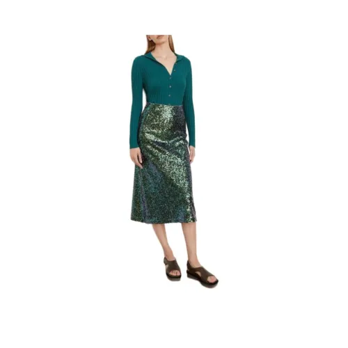 VINCE Sequin A line Midi Skirt