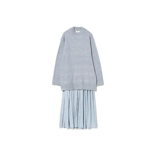 Beams Skirt Set Women's Gray Blue