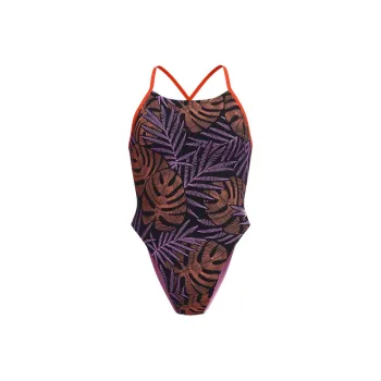 Speedo One piece Swimsuit Women's Black Red