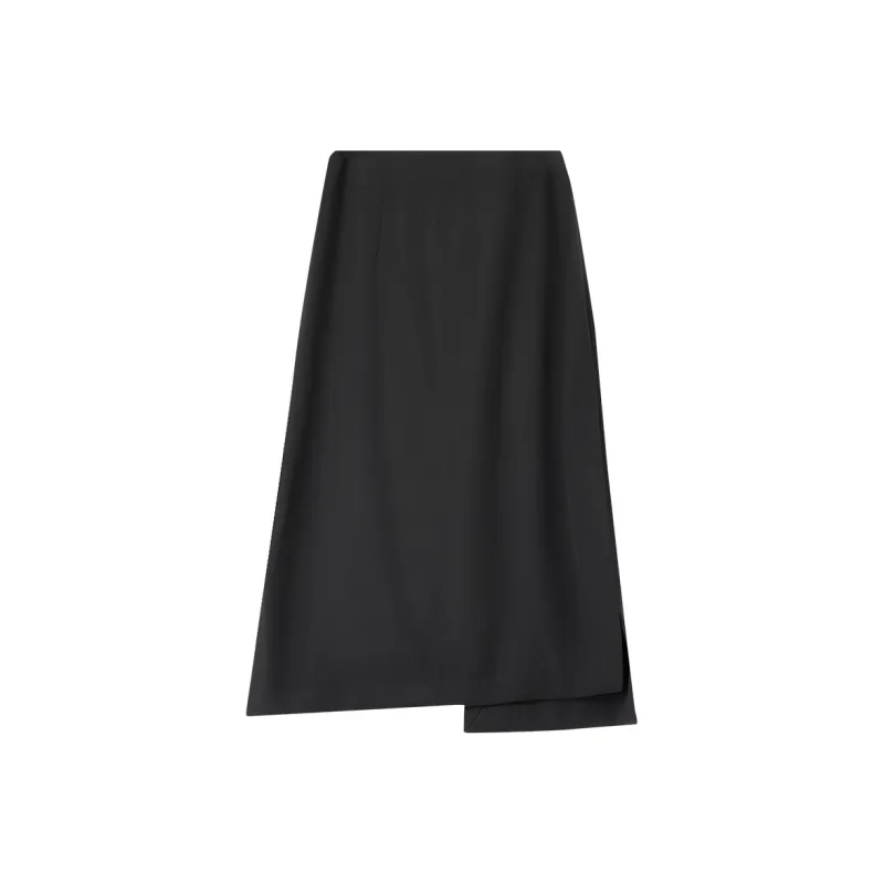 SENTUBILA Casual Long Skirt Women's Black-0