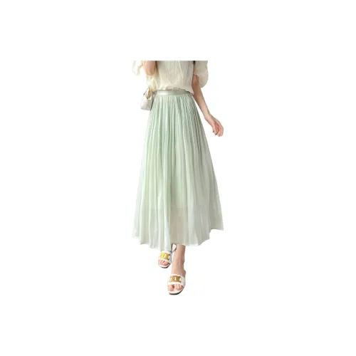 SITOL Casual Long Skirts Women's Fruit Green